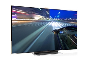 Złoty telewizor Samsung 74-calowy ES9000 Smart TV